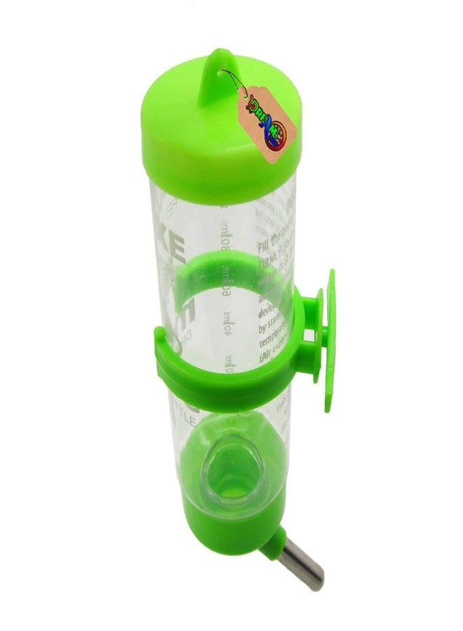 DreamAuro Leak Proof Cage Attachment Water Bottle Cum Feeder for Hamster, Guinea Pig, Rabbit, Puppy, Cat, Kitten, Dwarf, Gerbil, Mice and Ferret (250 ml, Green) - Image 3